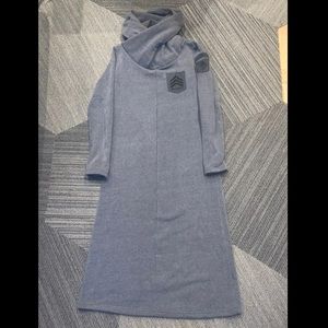 Avirex hoodie cowl neck long dress M